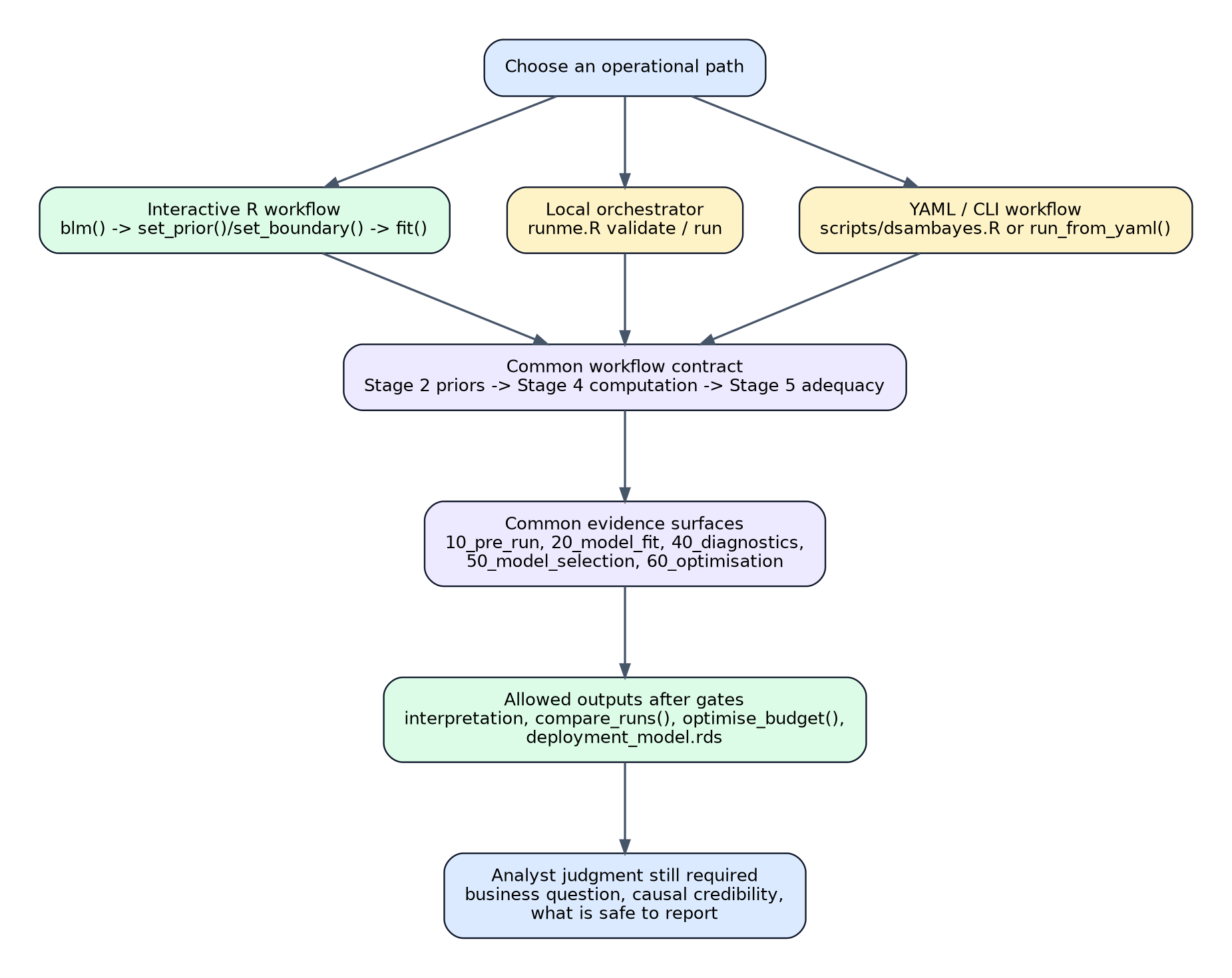 DSAMbayes workflow vectors